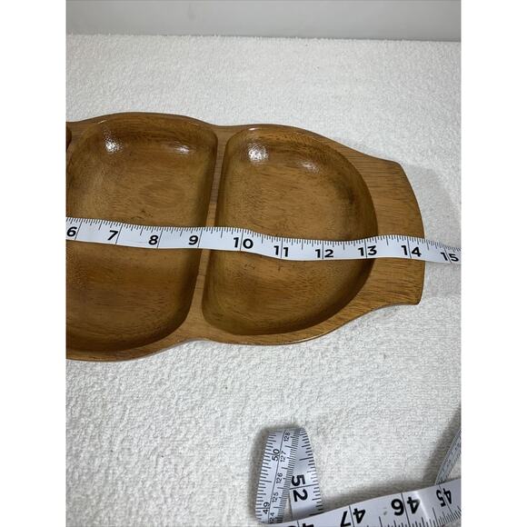 Leilani Monkey-Pod Wood Serving Dish Vintage Wooden Bowl - Picture 5 of 7